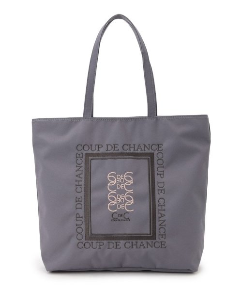 COUP DE CHANCE(クードシャンス)/【通勤/A4サイズ収納可】ロゴ刺繍トート/チャコールグレー（013）