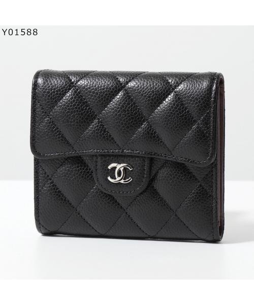 セール】CHANEL 二つ折り財布 AP0231 MATELASSE マトラッセ(505815206  