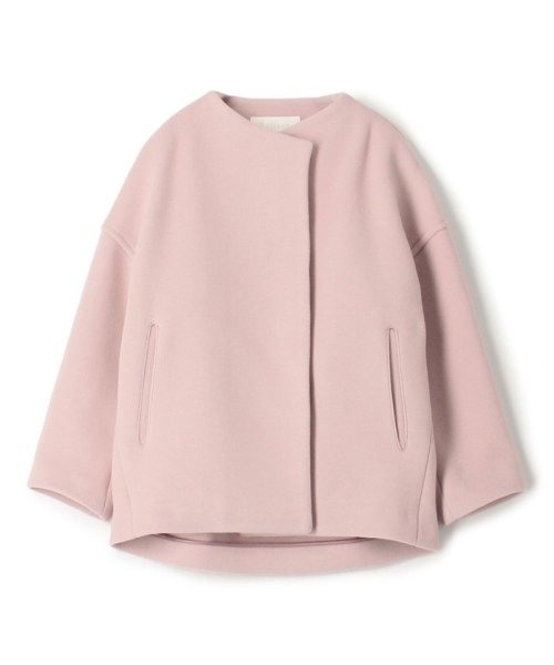 ウールナイロンベロア コクーンコート 