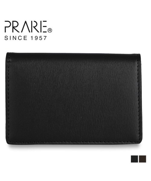 PRAIRIE(プレリー)/プレリー PRAIRIE カードケース 名刺入れ 定期入れ メンズ 本革 フレンチ ボックス カーフ FRENCH BOX CALF ブラック ブラウン 黒 N/ブラック