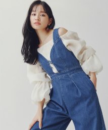 NATURAL BEAUTY BASIC(ナチュラルビューティーベーシック)/シアーギャザーペプラムブラウス　24SS/オフ1