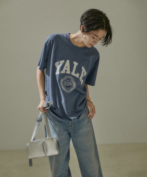 サロン　アダム　エ　ロペ(サロン　アダム　エ　ロペ)/【GOOD ROCK SPEED】別注YALEロゴプリントカレッジTシャツ/ネイビー（40）