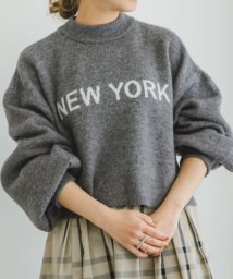 ITEMS URBANRESEARCH(アイテムズ アーバンリサーチ（レディース）)/スウェットライクロゴクロップドニット/CHA