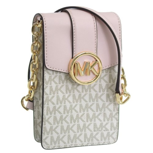 MICHAEL KORS(マイケルコース)/MICHAEL KORS マイケルコース PHONE CROSS BODY MKシグネチャー 斜めがけ ショルダー バッグ スマホ バッグ/ピンク