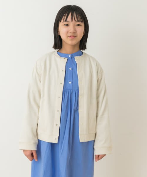 URBAN RESEARCH DOORS（Kids）(アーバンリサーチドアーズ（キッズ）)/『WEB/一部店舗限定』裏毛クルーネックカーディガン(KIDS)/IVORY