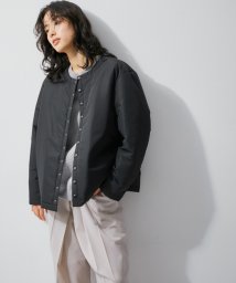 ADAM ET ROPE'(アダム　エ　ロペ)/【agnes b. pour ADAM ET ROPE'】別注 CARDIGAN PRESSIONS PADDED/ブラック（01）