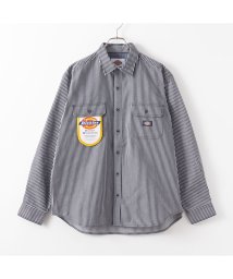 MAC HOUSE(men)(マックハウス（メンズ）)/Dickies ディッキーズ ヒッコリーワークシャツ 4170－0100B/ネイビー