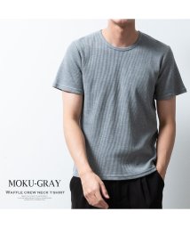  GENELESS(GENELESS)/Ｔシャツ 半袖 メンズ サーマル クルーネック ワッフル 綿 シンプル トップス カットソー 全4色 28401 tシャツ Tシャツ 半袖Ｔシャツ 無地/杢グレー