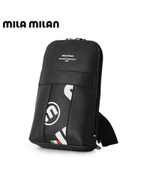 MILA MILAN(ミラミラン)/ミラミラン ボディバッグ ワンショルダーバッグ メンズ レディース ブランド 斜めがけ 軽量 mila milan 249901/ブラック