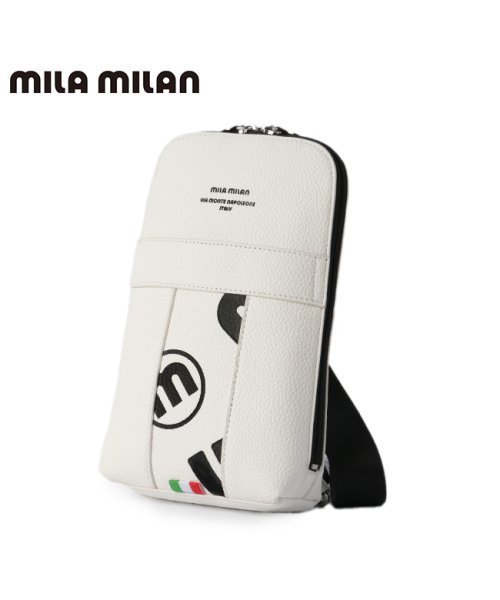 MILA MILAN(ミラミラン)/ミラミラン ボディバッグ ワンショルダーバッグ メンズ レディース ブランド 斜めがけ 軽量 mila milan 249901/ホワイト