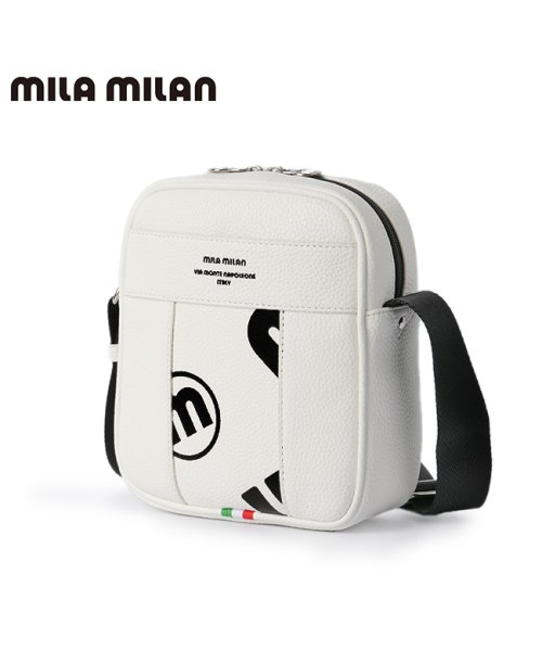 MILA MILAN(ミラミラン)/ミラミラン ショルダーバッグ メンズ レディース ブランド 斜めがけ 小さめ 軽量 軽い mila milan 249102/ホワイト