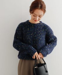 URBAN RESEARCH DOORS(アーバンリサーチドアーズ)/カラーネップローゲージKNIT/NAVY