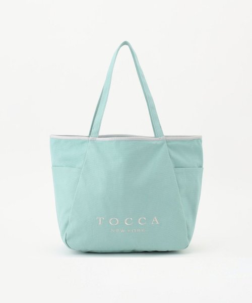 TOCCA(TOCCA)/【WEB＆一部店舗限定】【A4サイズ対応】MERCATO LOGO CANVASTOTE キャンバストートバッグ/スカイブルー系