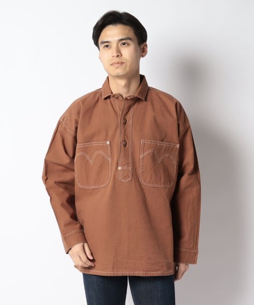セール】LVC 1870 DUCK FRT JUMPER Z7526 LVC BROWN RINSE(505801068 