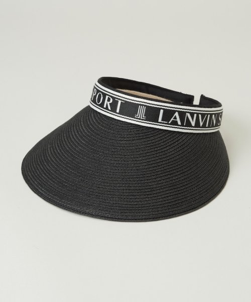 LANVIN SPORT(ランバン スポール)/ペーパークリップバイザー【部分UV】/ブラック