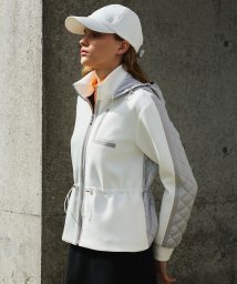 LANVIN SPORT(ランバン スポール)/中わたブルゾン【蓄熱保温裏地付き】/ホワイト×ライトグレー