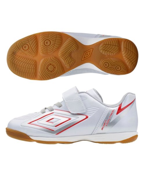 umbro(アンブロ)/UMBRO やわらかコントロールサッカーシューズIN SB/S.WHITE/RED/SLV