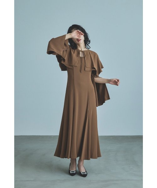 niana ニアナ ケープドレス パーティードレス 結婚式 ワンピース ケープボレロ キャミワンピ 2点セット 羽織 リボン シンプル お呼ばれ パーティー 二 ニアナ お呼ばれ パーティー 76cm 80cm