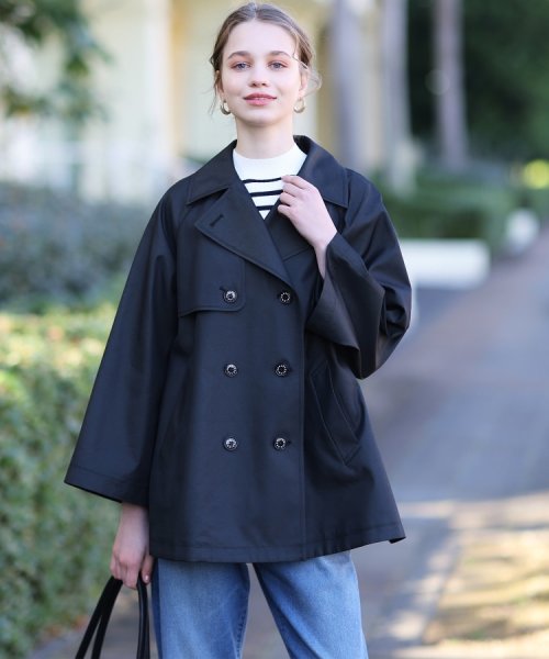 Aラインショートトレンチジャケット 