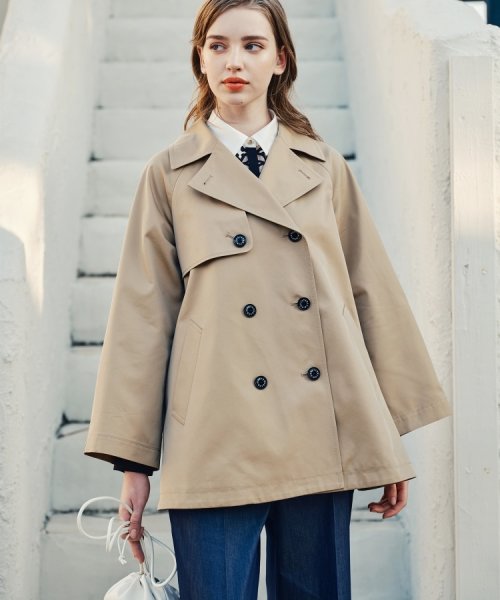 Aラインショートトレンチジャケット 