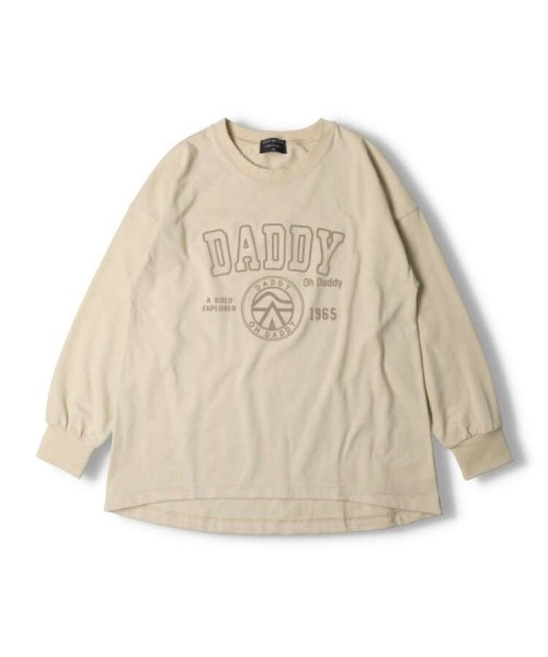DaddyOhDaddy(ダディオダディ)/【子供服】 Daddy Oh Daddy (ダディオダディ) 日本製フロッキープリントＴシャツ 140cm～160cm V12805/ベージュ