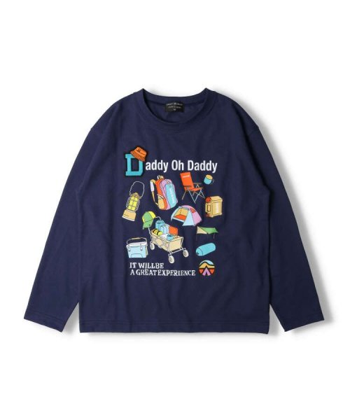 DaddyOhDaddy(ダディオダディ)/【子供服】 Daddy Oh Daddy (ダディオダディ) 日本製アウトドアプリントTシャツ 140cm～160cm V12809/ネイビー