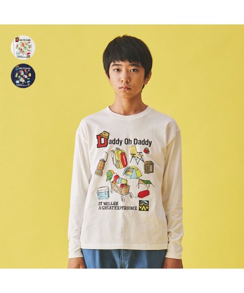 DaddyOhDaddy(ダディオダディ)/【子供服】 Daddy Oh Daddy (ダディオダディ) 日本製アウトドアプリントTシャツ 140cm～160cm V12809/ホワイト