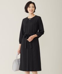 J.PRESS LADIES(J．プレス　レディス)/【WEB限定カラーあり・洗える】ノルディス2wayジョーゼット フロントプリーツ ワンピース/ブラック系