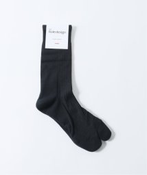 EDIFICE(エディフィス)/【THE ROLE DESIGN / ザ ロールデザイン】PLANE RIB SOCKS MENS/ブラック