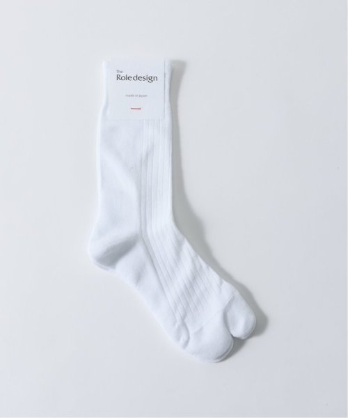 EDIFICE(エディフィス)/【THE ROLE DESIGN / ザ ロールデザイン】PLANE RIB SOCKS MENS/ホワイト