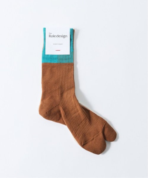 EDIFICE(エディフィス)/【THE ROLE DESIGN / ザ ロールデザイン】ASYMMETRY RIB SOCKS WOMEN/グリーン