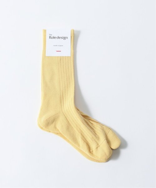 EDIFICE(エディフィス)/【THE ROLE DESIGN / ザ ロールデザイン】PLANE RIB SOCKS MENS/イエロー