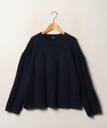 Theory(セオリー)/ニット　FELTED MOULINE OS WIDE RI/ネイビー