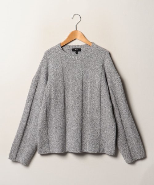 Theory(セオリー)/ニット　FELTED MOULINE OS WIDE RI/グレー系