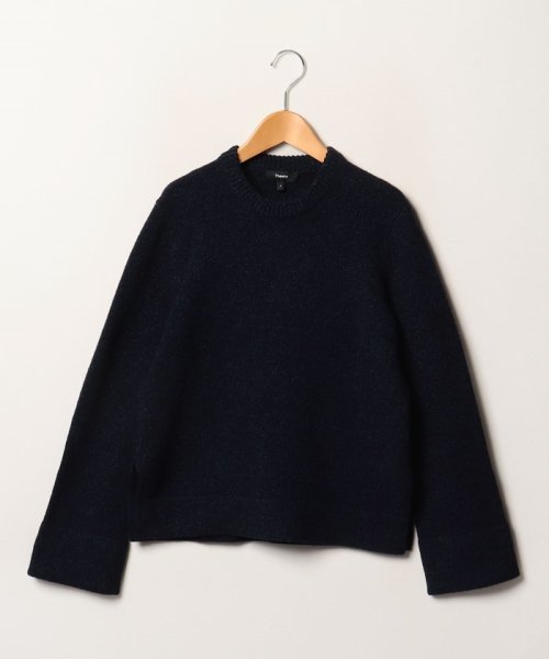 Theory(セオリー)/ニット  FELTED MOULINE CN SIDE SL/ネイビー