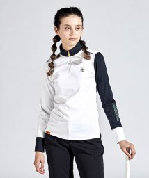 Munsingwear/【ENVOY】ハイストレッチスムースバイカラーハーフジップ長袖シャツ/505803745