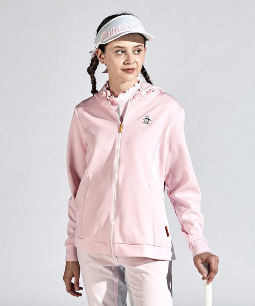Munsingwear(マンシングウェア)/【ENVOY】吸汗ストレッチフルジップフレアパーカー/ピンク
