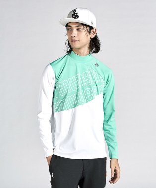 Munsingwear/【ENVOY】MOTION3D吸水ストレッチビッグロゴモックネック長袖シャツ/505803849