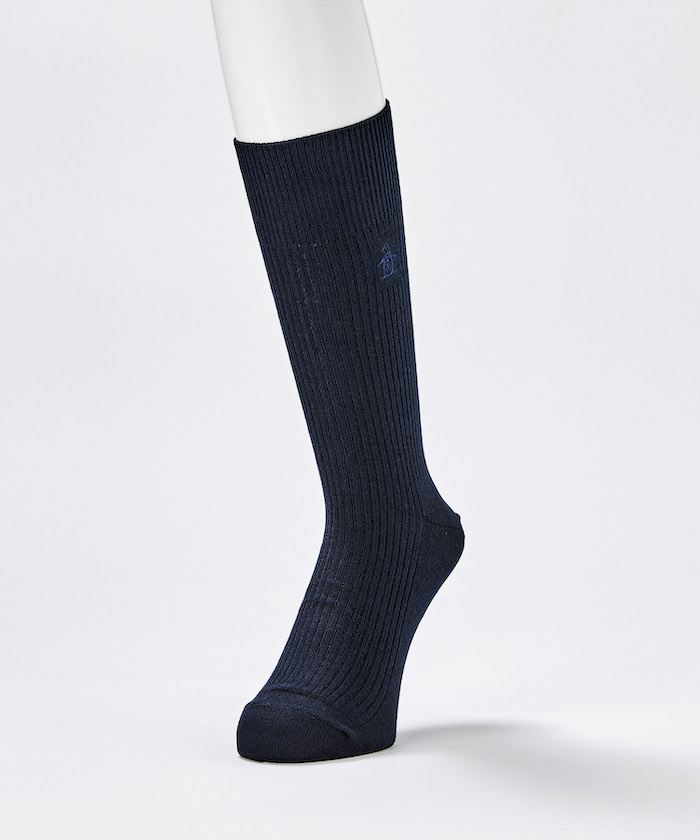 Munsingwear(ings) クルー丈 ワンポイントリブソックス 【返品不可商品】 ネイビー 25-27 Munsingwear(ings) クルー丈 ワンポイントリブソックス 【返品不可商品】 ネイビー 25-27