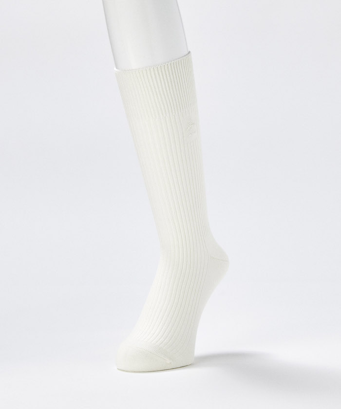 Munsingwear(ings) クルー丈 ワンポイントリブソックス 【返品不可商品】 ホワイト 25-27 Munsingwear(ings) クルー丈 ワンポイントリブソックス 【返品不可商品】 ホワイト 25-27