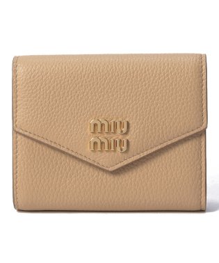 MIUMIU/【MIU MIU】ミュウミュウ　5MH0402DT7　F0637　レディース　VITELLODAINO ヴィッテロダイノ　三つ折り財布　ASTRALE　アストラ/505805293