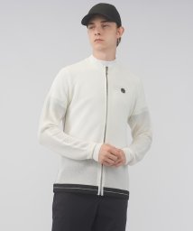 LANVIN SPORT(ランバン スポール)/【宮沢氷魚着用】フルオープンメッシュニットセーター/ホワイト