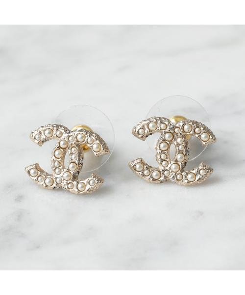 CHANEL ココマークパールピアス 