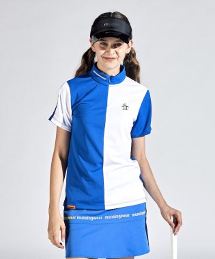 Munsingwear/【ENVOY】EXcDRYバイカラーハーフジップ半袖モックネックシャツ/505824345