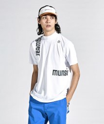 Munsingwear(マンシングウェア)/【ENVOY】吸水速乾ストレッチブロッキングモックネック半袖シャツ/ホワイト