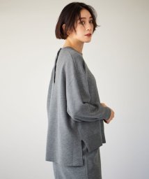 JIYU-KU（SMALL SIZE）(自由区（小さいサイズ）)/【WEB&一部店舗限定】スムージーカラー ニット/[WEB限定]チャコール