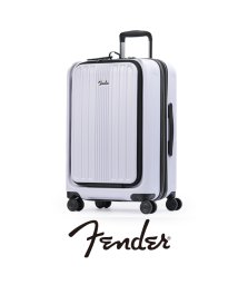 Fender(フェンダー)/フェンダー スーツケース Mサイズ 53L/60L 軽量 拡張 中型 フロントオープン 静音キャスター ストッパー USBポート Fender 950－4501/ホワイト