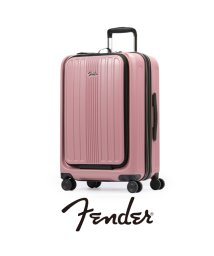 Fender(フェンダー)/フェンダー スーツケース Mサイズ 53L/60L 軽量 拡張 中型 フロントオープン 静音キャスター ストッパー USBポート Fender 950－4501/ピンク
