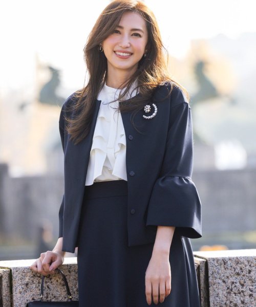 【VERY3月号掲載・NAVY】コンフォータブルドレープ ジャケット NAVY