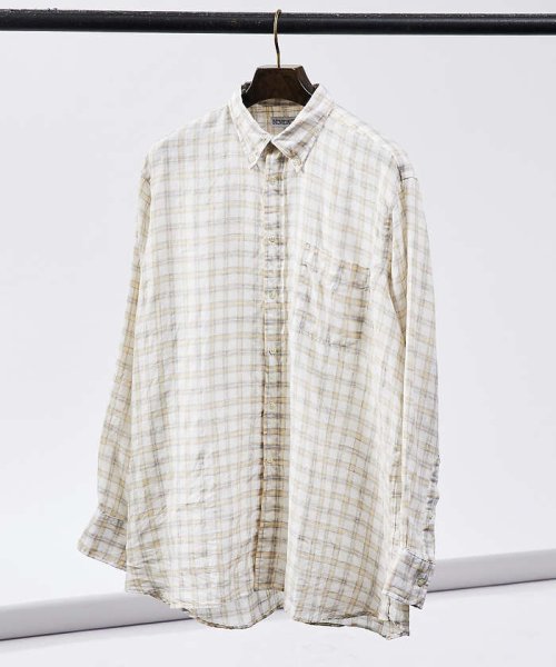 ABAHOUSE(ABAHOUSE)/【別注】Individualized shirts / ボタンダウン チェックシ/ベージュ